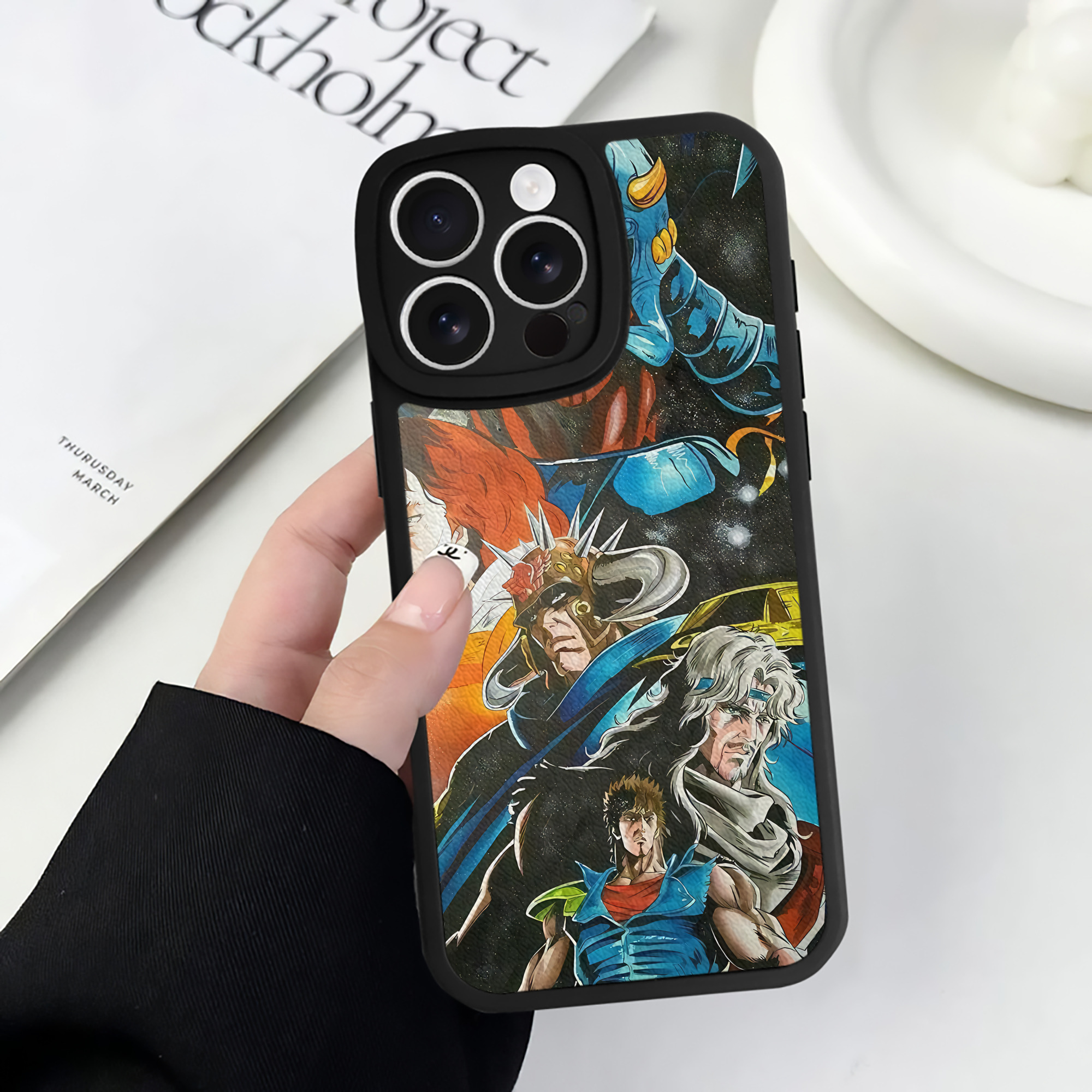 （画像用） 北斗の拳 Fist of the North Star 【iPhone 16シリーズ対応】シリコンスマホケース（レザー調） 材質：シリコン